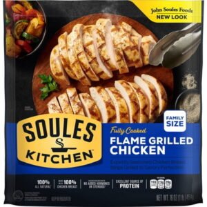 Soules Kitchen, Fresh Flame Grilled Chicken Breast Strips, Family Size, 16oz