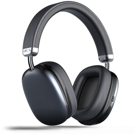 Bluetooth Headphones Over Ear, 65Hrs Playtime Wireless Headphones,Bass Boosted by 90%,Lightweight Headset with Deep Bass, Clear Call with 4 Noise Cancelling Mics,Low Latency for Travel Work Cellphone