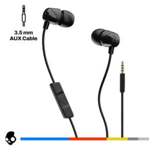 Skullcandy Jib XT Wired in-Ear Earbuds with Microphone, Black