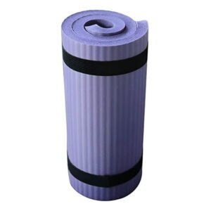 BESTSKY NBR Yoga Mat with Carry Strap, Non Slip Exercise & Fitness Pad for Pilates, Purple