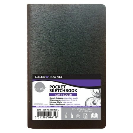 Daler-Rowney Simply... Sketchbook, Soft White, (100gsm), Softcover Binding, 48 Pages, 3.5" x 5.5"