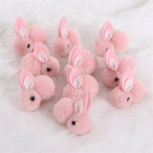 10 Pieces Mini Easter Plush Bunny, Tiny Rabbit 2.6 Inch Small Bunny Doll Soft Bunny Stuffed Animal Easter Toys for Easter Birthday Cake Wedding Decorations Party Favors