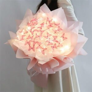 Apmemiss Valentines Day Gifts for Women Clearance NEW 33pc Butterflies Flower Bouquet Gift Set With LED Light Great Gift Ideas For Valentine's Day, Birthday, Anniversary, Engagement