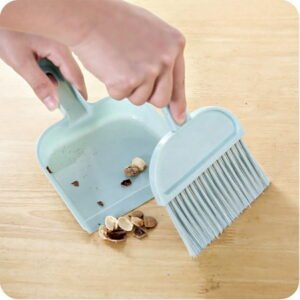 Loyerfyivos Plastic Mini Broom and Dustpan Combo, Small Brush and Dustpan Set for Cleaning Desktops - Essential Cleaning Accessories