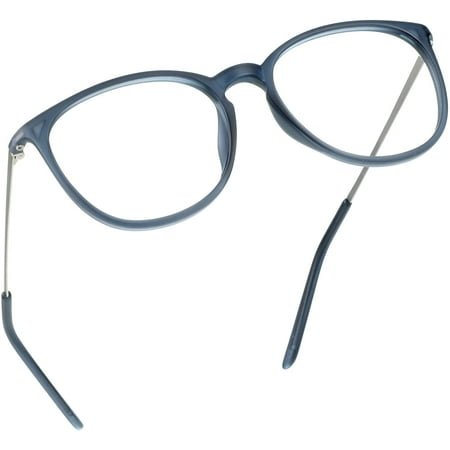 LifeArt Blue Light Blocking Glasses, Anti Eyestrain, Computer Reading Glasses, Gaming Glasses, TV Glasses for Women Men, Anti Glare (Navy, +0.75 Magnification)