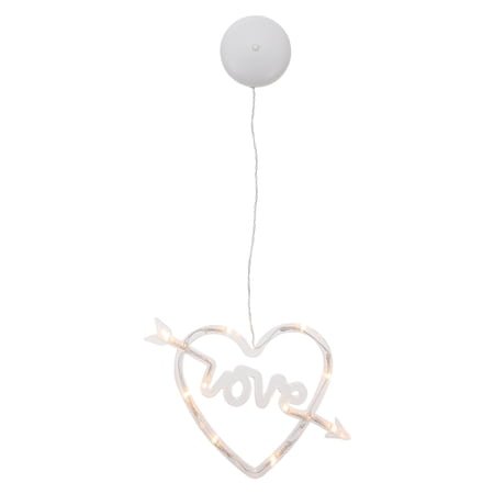NUOLUX Love Heart Suction Cup Light Valentine's Day Hanging Light Chic Curtain Light