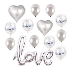 TUOBARR Valentine's Day Decoration Flag Glitter Flower Decoration Party