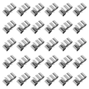 50 Pcs Stainless Steel Solar Photovoltaic Cable Clips for Trailer Frame Wire Clamps