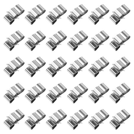 50 Pcs Stainless Steel Solar Photovoltaic Cable Clips for Trailer Frame Wire Clamps