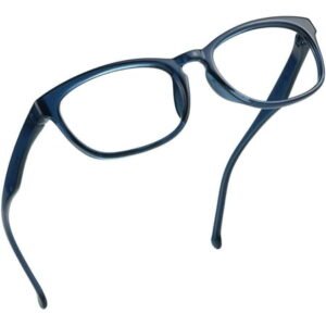 LifeArt Blue Light Blocking Glasses, Anti Eyestrain, Computer Reading Glasses, Gaming Glasses, TV Glasses for Women Men, Anti Glare (Clear Blue, No Magnification)