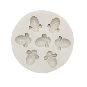 Fridja 7 Cavity Bumble Bee Silicone Mold for Chocolate ,3D Bee Day Beehive Honeycomb Mold for DIY Soap Mould Cupcake Cake Topper Decoration Fondant Mold Ice Cube Desserts Candy