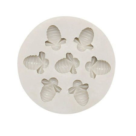 Fridja 7 Cavity Bumble Bee Silicone Mold for Chocolate ,3D Bee Day Beehive Honeycomb Mold for DIY Soap Mould Cupcake Cake Topper Decoration Fondant Mold Ice Cube Desserts Candy