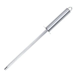 OUNONA Stainless Steel Sharpening Rod Professional Sharpener Honing Steel for Home