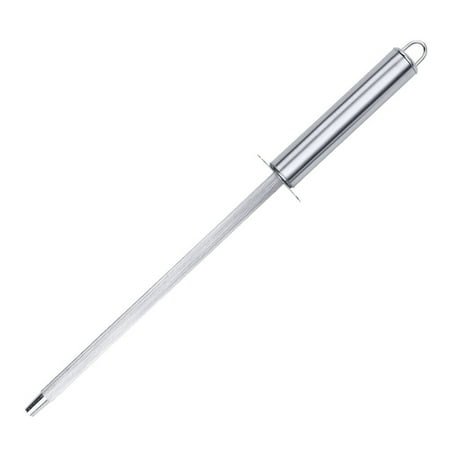 OUNONA Stainless Steel Sharpening Rod Professional Sharpener Honing Steel for Home