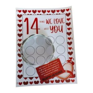 TUOBARR Valentine Scratch Off Print Valentine's Day Scratch I Love You 14 Things Options Custom DIY Gift Scratcher
