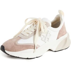 Tory Burch Womens Good Luck Trainer 11 White/New Ivory/Cerbiatto