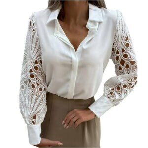 QLEICOM Womens Summer Tops Oversized T-shirts Square Collar Solid Color Lace Splicing Casual Loose Tunic Tank Tops Women Shirts Blouses White XXL