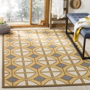 Safavieh Hampton Lucas Geometric Indoor/Outdoor Area Rug, Camel/Ivory, 8' x 11'