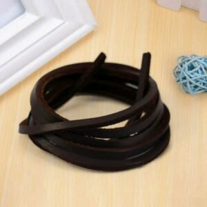 Leather Shoelaces Mens Boat Shoe Laces-Square Shoestring Leisure Thin C3A6