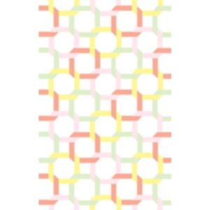 SAFAVIEH Martha Stewart Color Chain Geometric Wool Area Rug, Peony, 5' x 8'