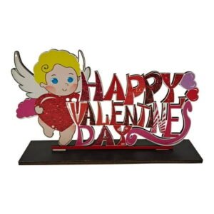 FNGZ Desktop Ornament Happy Valentine's Day Wooden Decorations Table Decorations Party Decorations Home Decor