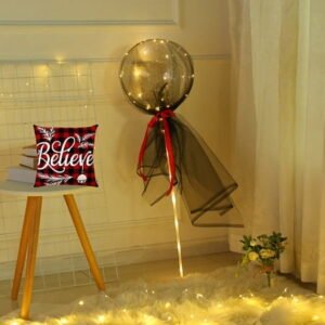 Weloille Valentine's Day Led Light Originality Wave Ball With Mesh Rose Bunch Wave Ball