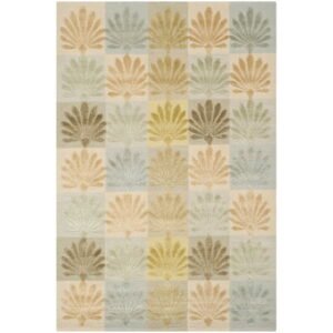 SAFAVIEH Martha Stewart Evaline Geometric Area Rug, Oasis, 3'9" x 5'9"