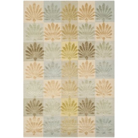 SAFAVIEH Martha Stewart Evaline Geometric Area Rug, Oasis, 3'9" x 5'9"