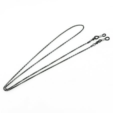 OUNONA Stainless Steel Non-slip Eyeglass Sunglasses Chain Cord Neck Strap Holder (Black)