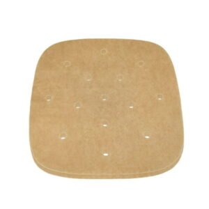 Bouanq Disposable Paper Baking Mats Air Fryer Parchment Paper Liners 100Pcs Non-Stick Steamer Mat Perforated Parchme Cake Pan Mat