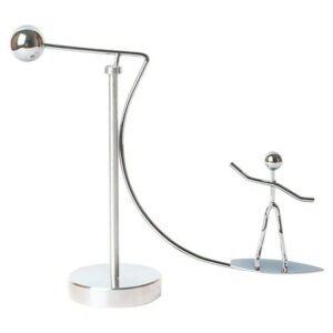 Fridja Creative Stainless Steel Balance Ball Tumbler Villain Ornament for Home Decor