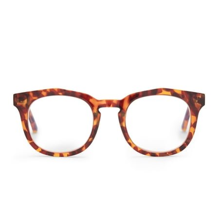 Compliments by DIFF Eyewear Rowan Blue Light Reading Glasses Amber Tortoise +2.5