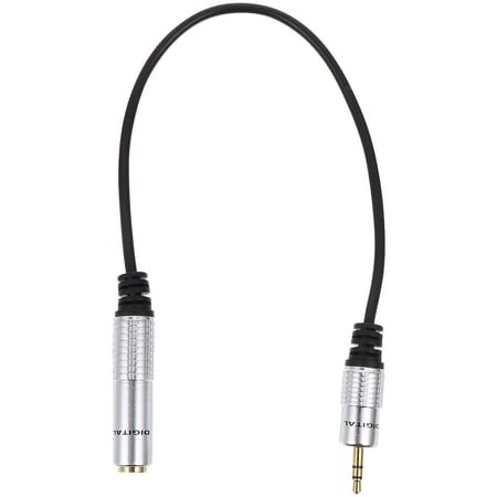OUNONA 1pc Stereo 6.35 Female to 3.5 Male Audio Adapter Cable Audio Converter (Silver)