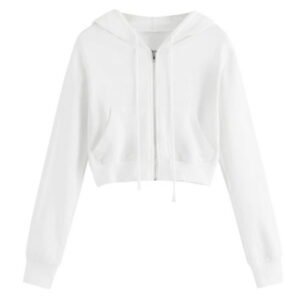 ICQOVD Women'S Casual Solid Color Zipper Pocket Top Sweater
