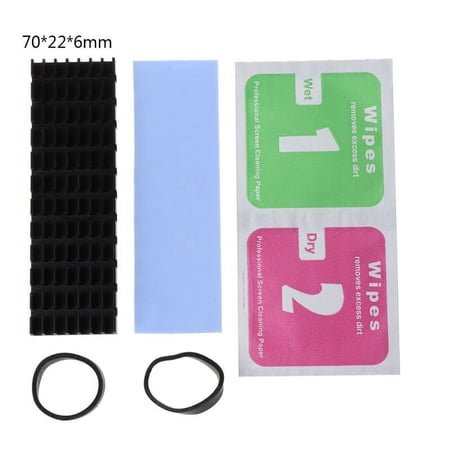 ZUARFY Heatsink Heat Dissipation Aluminum Radiator M.2 NGFF Cooling Heat Sink Heat Thermal Pads for M.2 NGFF 2280 PCI-E NVME SSD