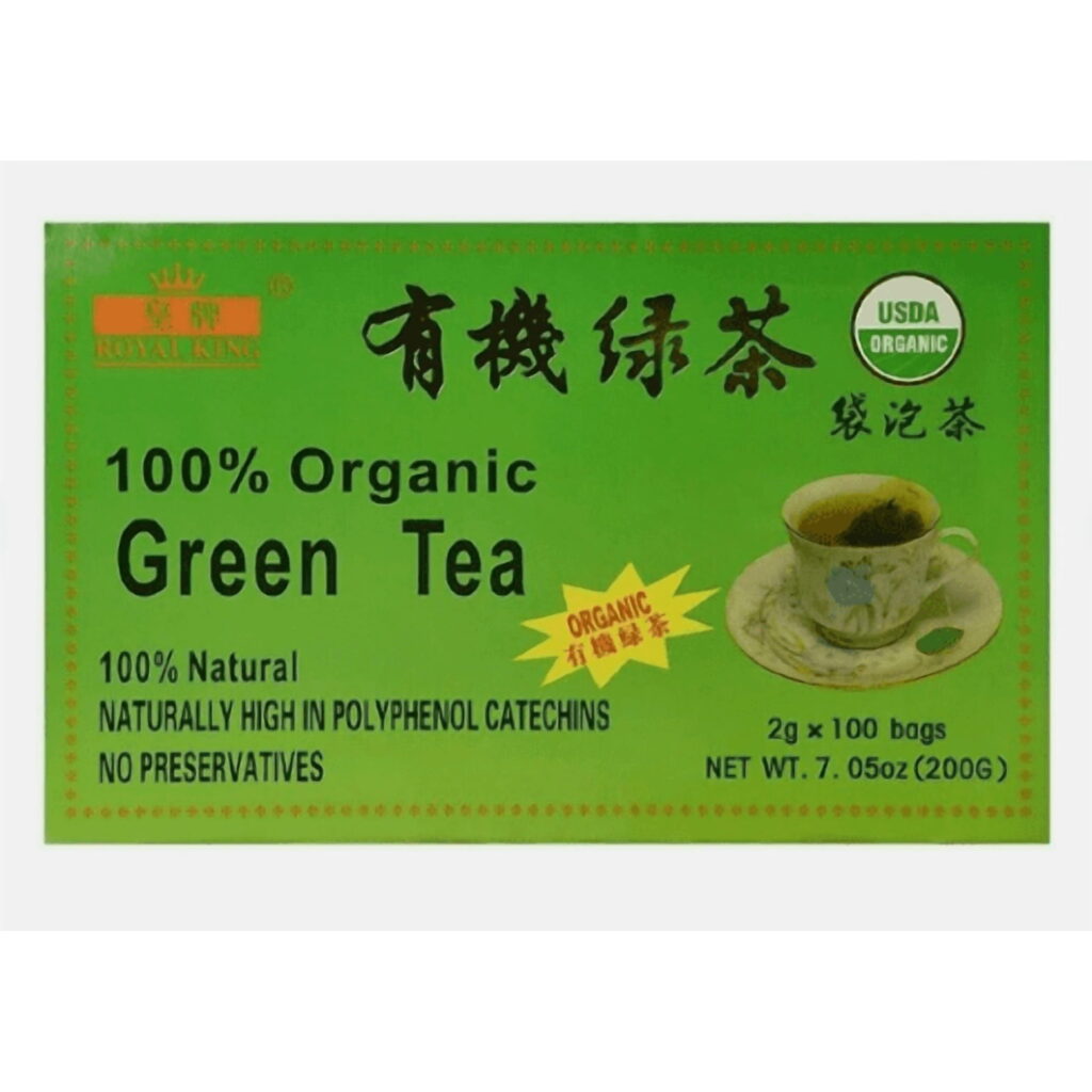Royal King Organic Green Tea, 100 Count
