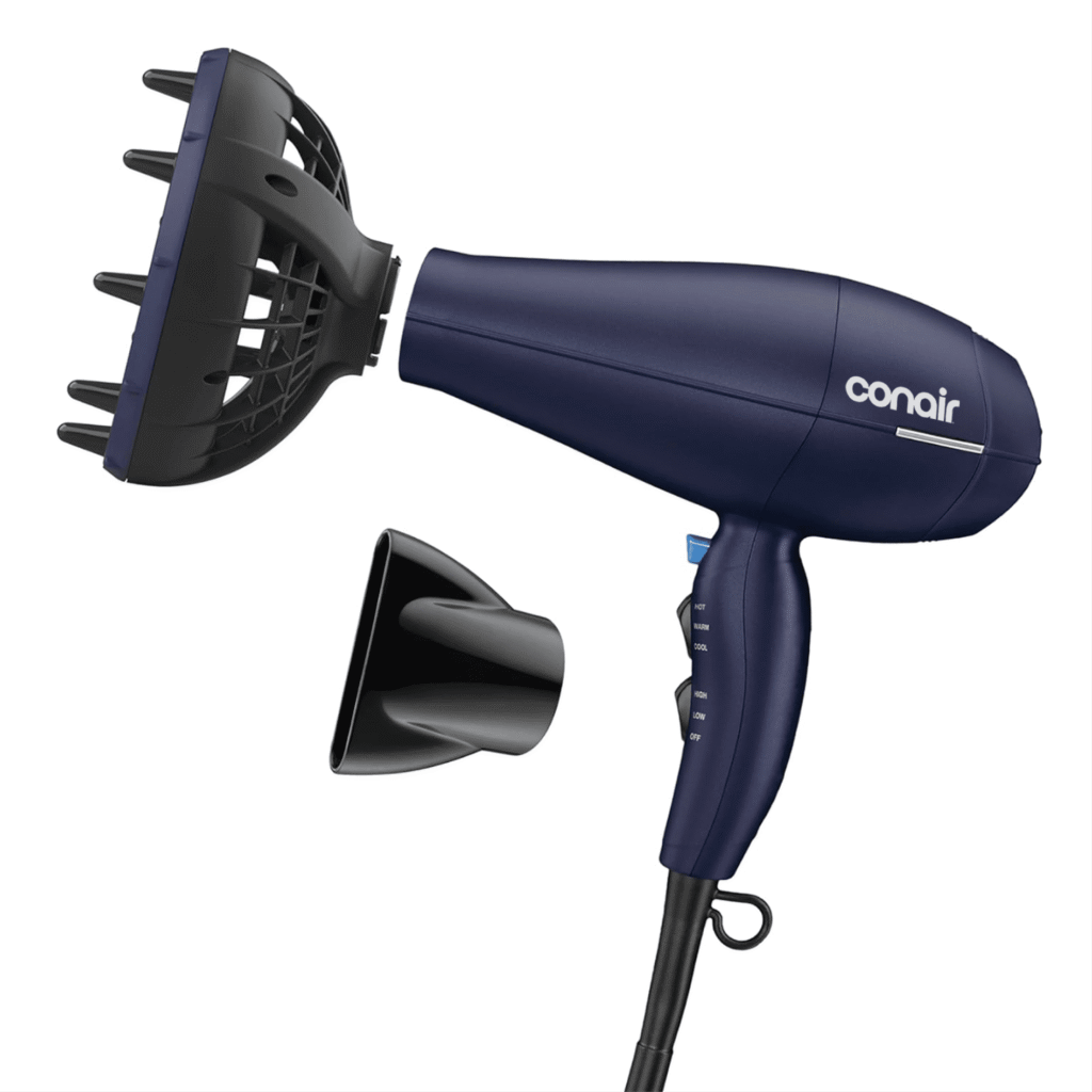 INFINITI PRO CONAIR Natural Texture Hair Dryer, Adjustable Diffuser and Concentrator