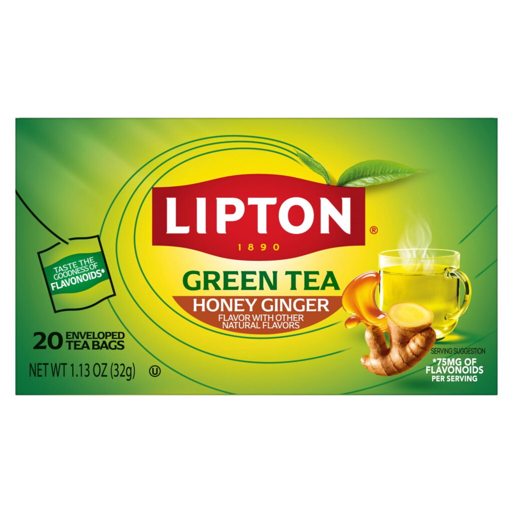 Lipton Honey Ginger Green Tea Bags 20 Count