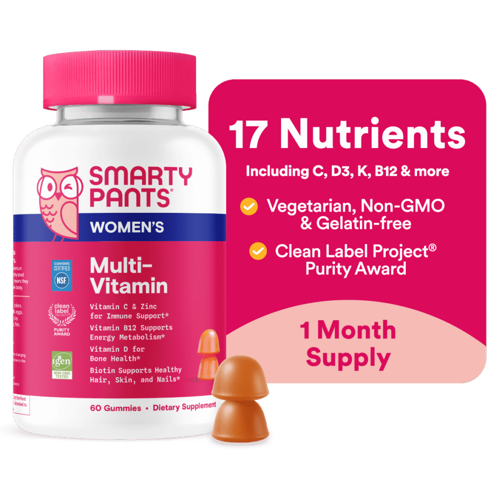 SmartyPants Women's Multivitamin Gummies with D3, C & B12 - 60ct