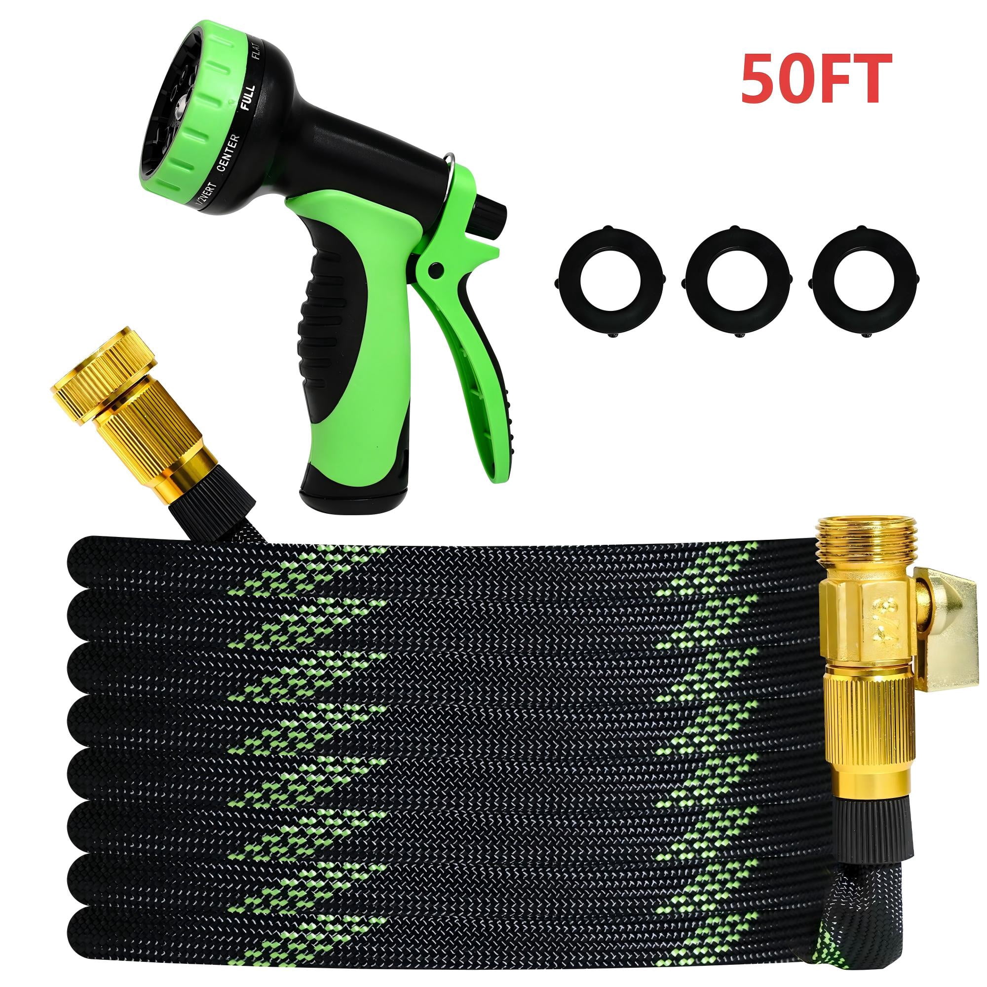 50FT Non-Expanding Garden Hose, Lightweight, Flexible Ultra-Light Water Hose, Burst-Resistant, Lead-Free, Anti-Kink, High-Pressure