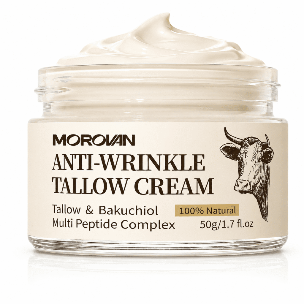 Anti Wrinkle Cream Beef Tallow Moisturizer Deep Hydration Firming for Women Dry Aging Skin 1.7 fl oz