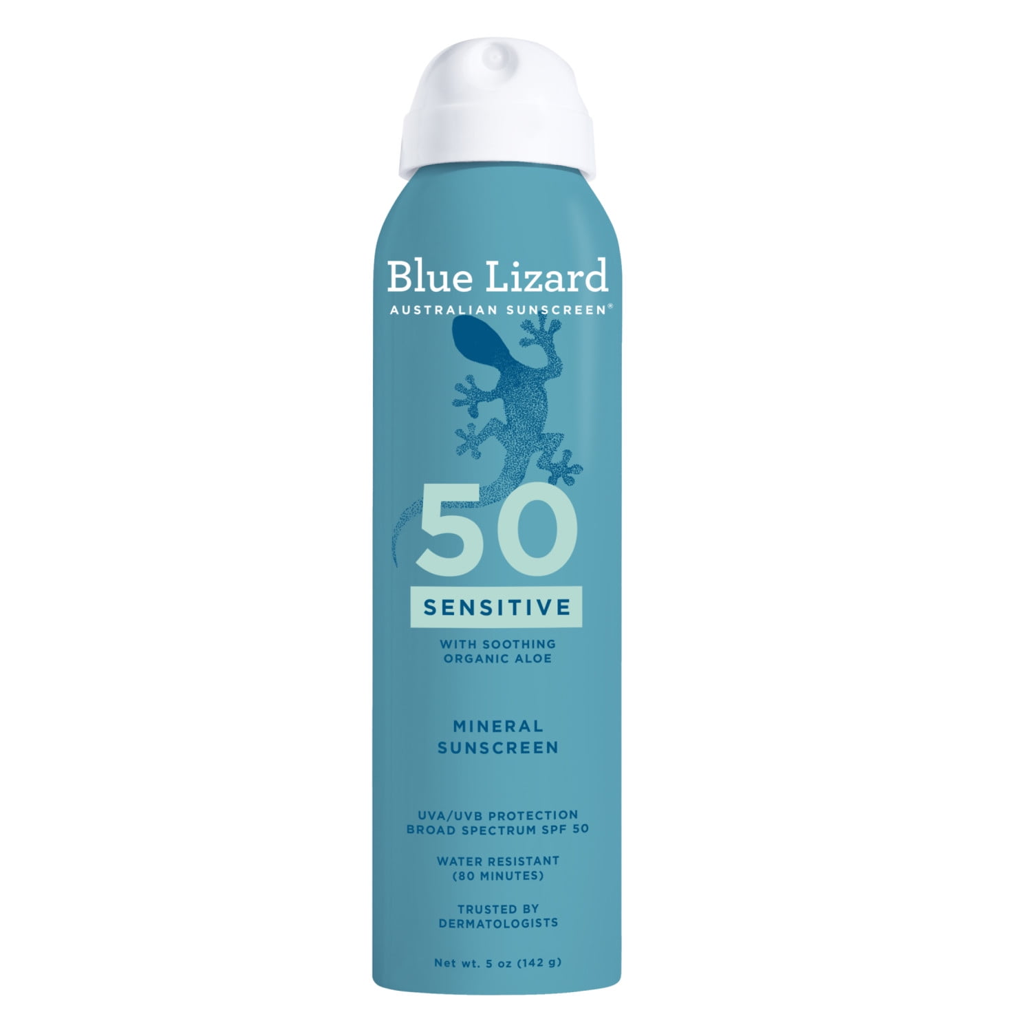 Blue Lizard Sensitive Mineral SPF 50 Spray, with Zinc Oxide, 5 oz