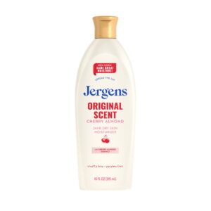 Jergens Original Scent with Cherry Almond Body Lotion Moisturizer for Dry Skin, 10 fl oz
