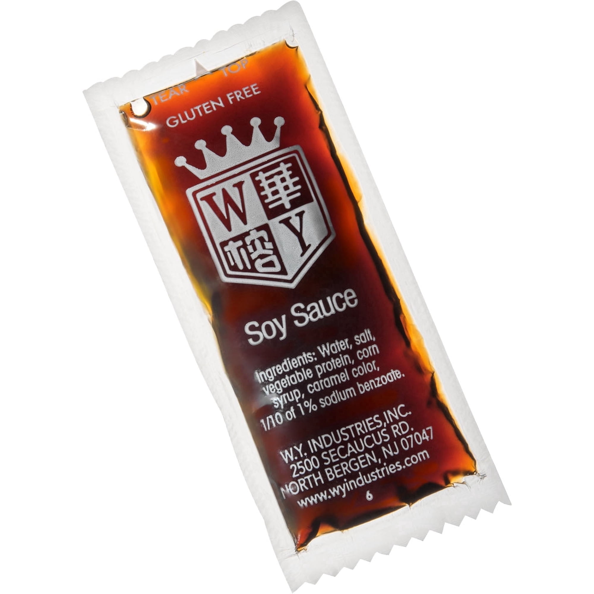 W.Y. Chinese Takeout Soy Sauce Condiment Packets. 50 count single serve.