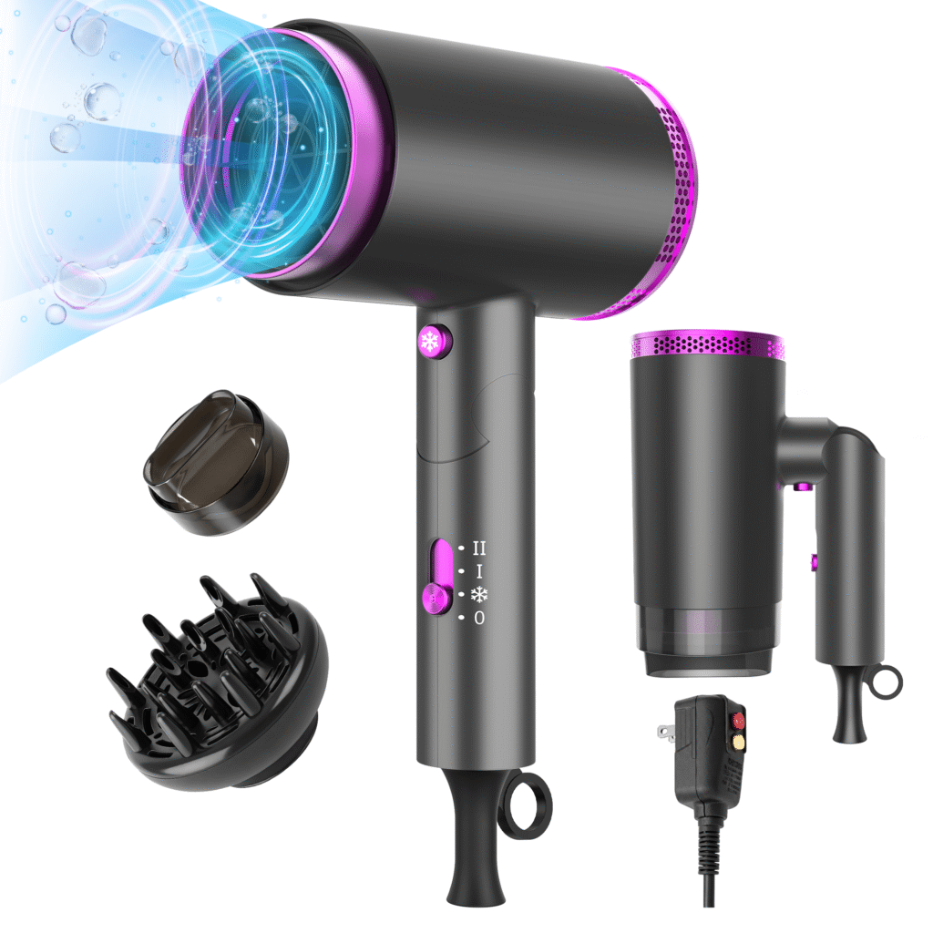 Ionic Hair Dryer with Diffuser and Concentrator, VIISHARE Professional Blow Dryer for Home Salon Travel
