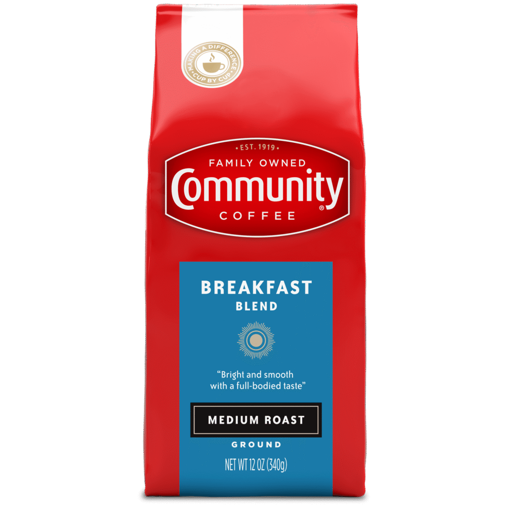 Community Coffee Breakfast Blend Medium Roast Ground 12 oz Gable Top
