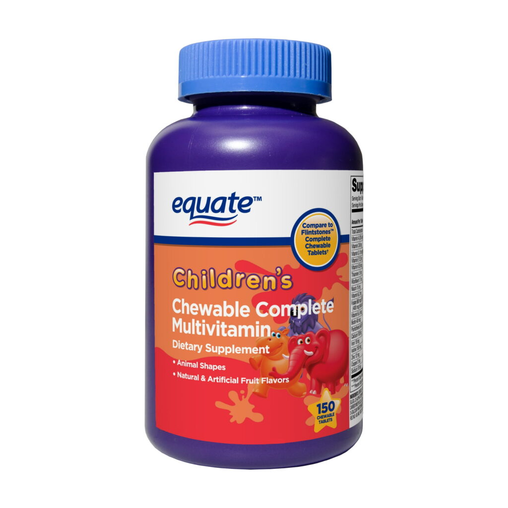 Equate Children's Chewable Complete Multivitamin Tablets for Children's Health, 150 Count, Compare to Flintstones™ Complete Chewable Tablets