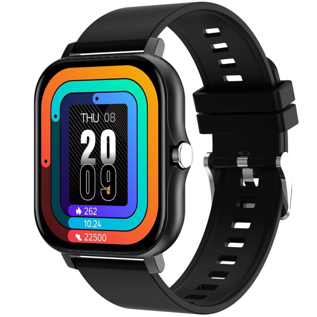 Aoznliie Smart Watch, 1.7 inch Watches for Men & Women with Stainless Steel Strap, IP67 Bluetooth Calling Smartwatch for Gift, Black