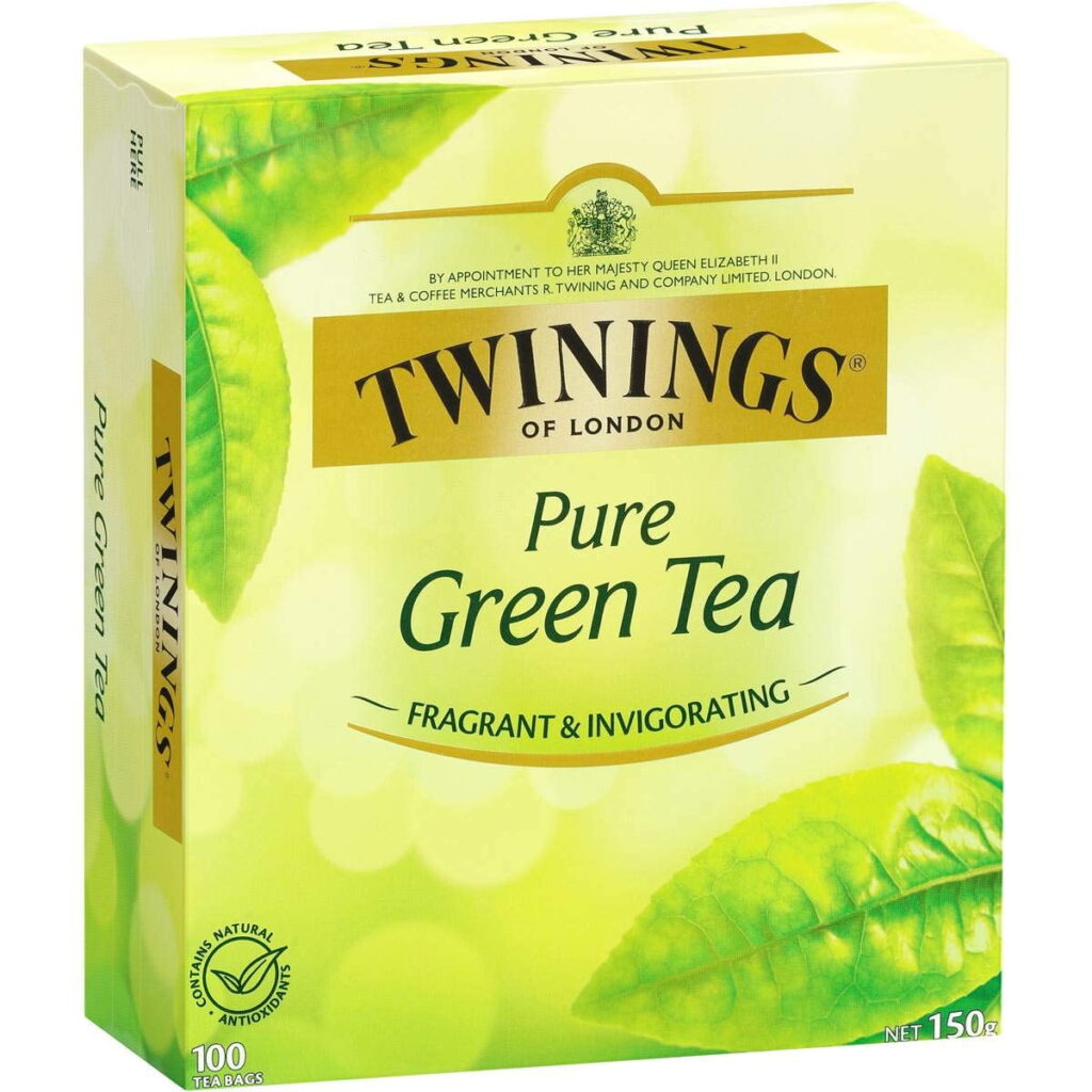 Twinings Tea All Natural Pure Green Tea Bags, 100 Count