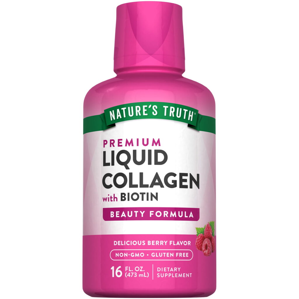 Liquid Collagen | 16 Fl Oz | with Biotin | Beauty Formula | Berry Flavor | by Nature's Truth